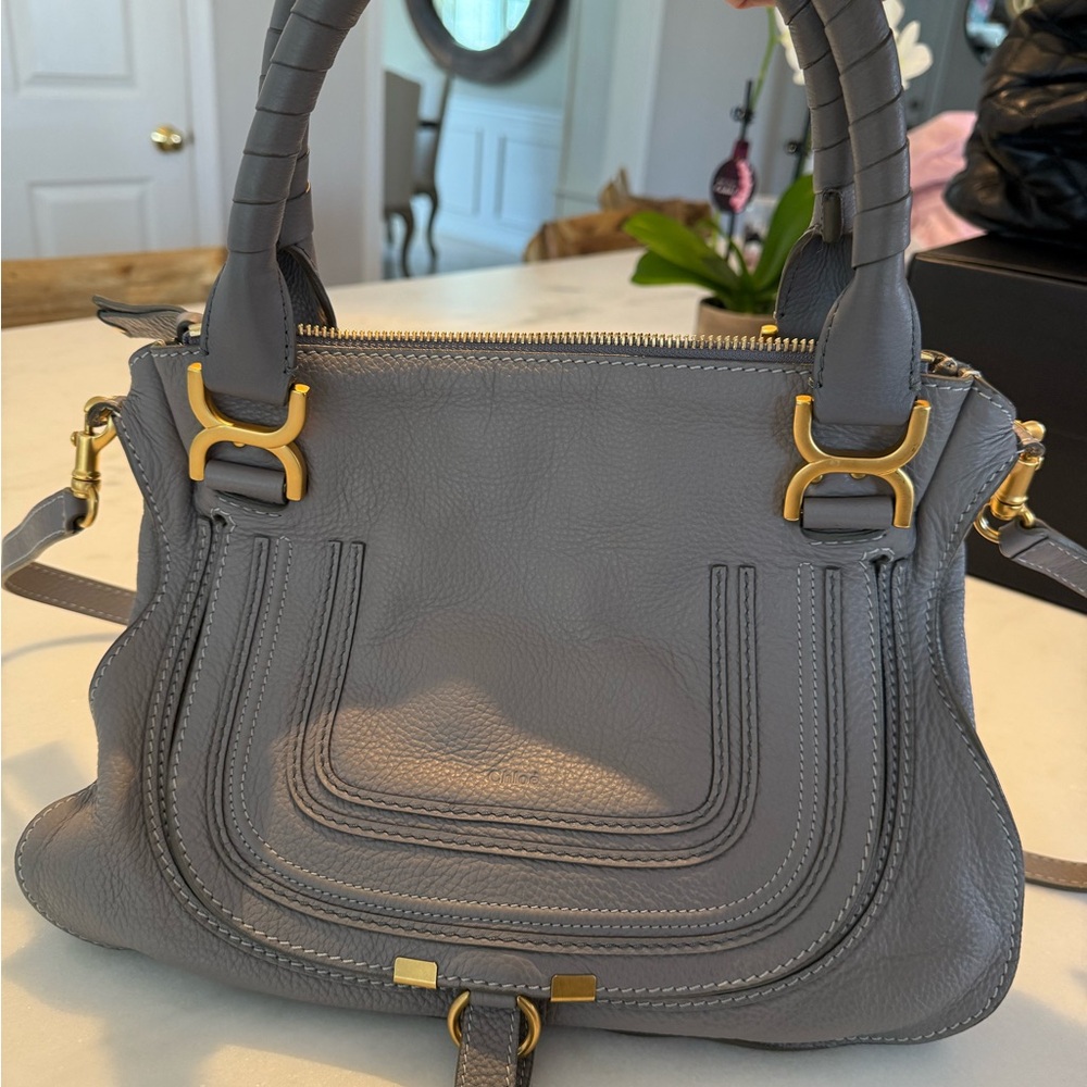 EXCELLENT Condition Chloe Marcie Bag Cashmere Gray